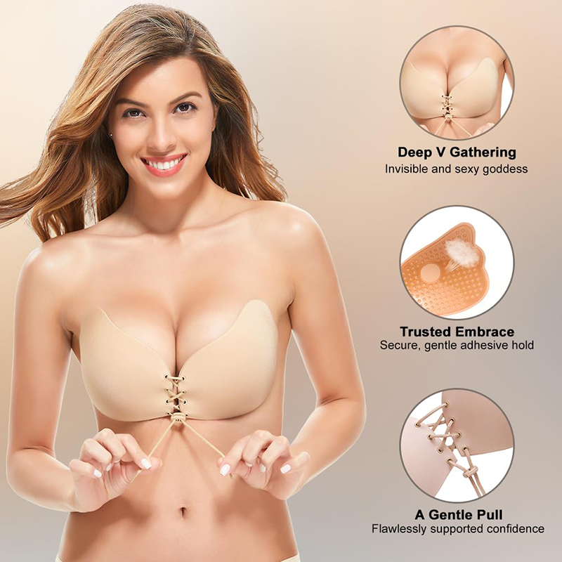 Minimizer Bra Women - 1/2 Pasang Bra Tanpa Tali Punggung