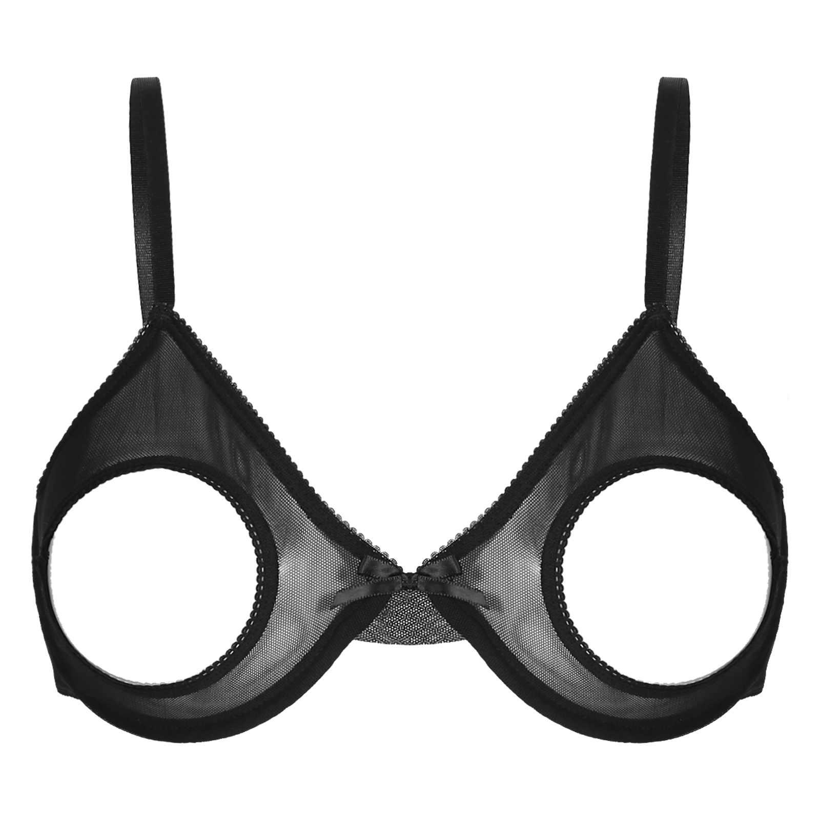 Demi Bra Balconette - Bra Wanita Berenda dengan Kawat Penyangga,