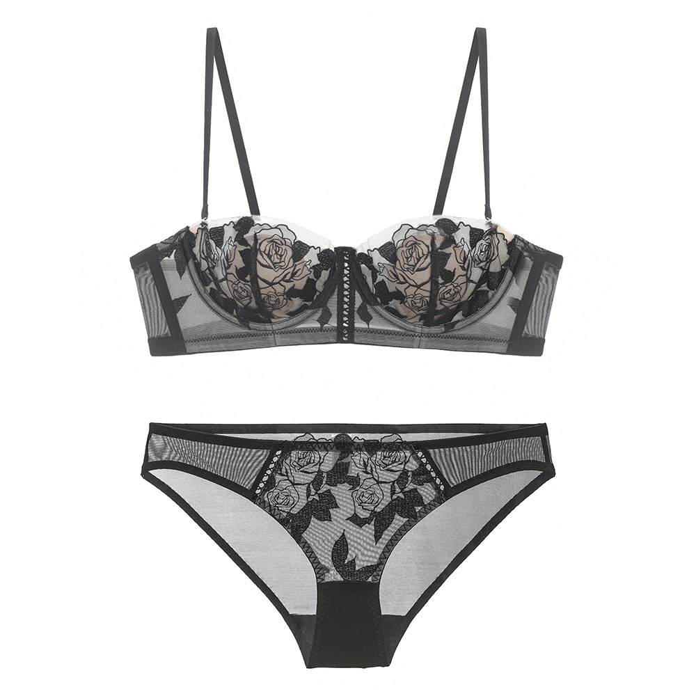 Purcoral Floral Rose Lace Balc - Demi Bra Balconette ulasan dan harga