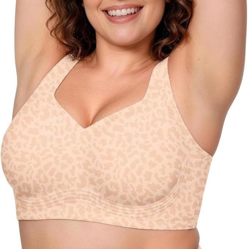 Leopard Jelly Bras Tanpa Kawat - Minimizer Bra Women ulasan dan harga